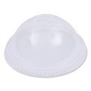 Pet Cold Cup Dome Lids, Fits 12 Oz Squat And 14 To 24 Oz Plastic Cups, Clear, 100 Lids/sleeve, 10 Sleeves/carton