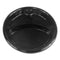 Hi-impact Plastic Dinnerware, Plate, 3-compartment, 10" Dia, Black, 500/carton