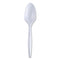 Mediumweight Wrapped Polypropylene Cutlery, Teaspoon, White, 1,000/carton