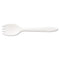 Mediumweight Polypropylene Cutlery, Spork, White, 1000/carton