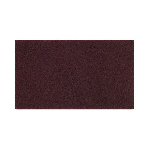 Deep Scrub Pads, 28 X 14, Maroon, 10/carton