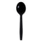 Heavyweight Wrapped Polypropylene Cutlery, Soup Spoon, Black, 1,000/carton