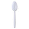 Heavyweight Wrapped Polypropylene Cutlery, Teaspoon, White, 1,000/carton