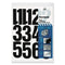 Press-on Vinyl Numbers, Self Adhesive, Black, 4"h, 23/pack