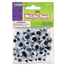 Wiggle Eyes Assortment, Assorted Sizes, Black, 100/pack