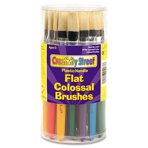 Colossal Brush, Natural Bristle, Flat Profile, 30/set