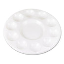 Round Plastic Paint Trays For Classroom, White, 10/pack