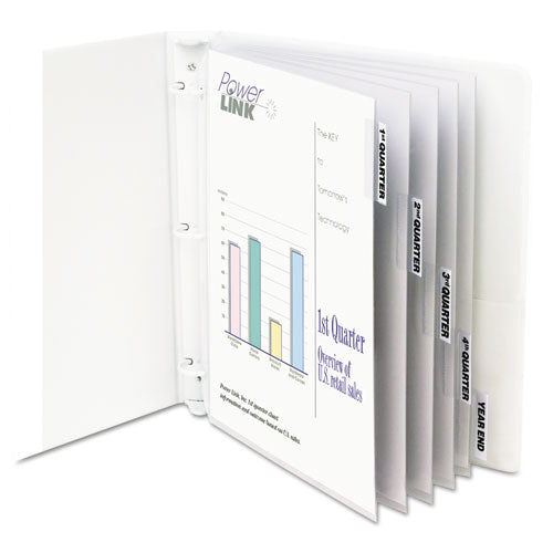 Sheet Protectors With Index Tabs, Heavy, Clear Tabs, 2", 11 X 8.5, 5/set