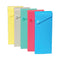 Slider Pencil Case, 11.43 X 9.5 X 0.6, Sandy Gray, Seafoam Green, Seaside Blue, Sunset Red, Sunny Yellow, 24/carton