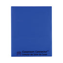 Classroom Connector Folders, 11 X 8.5, Blue, 25/box