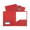 Two-pocket Heavyweight Poly Portfolio Folder, 11 X 8.5, Red, 25/box