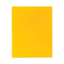 Two-pocket Heavyweight Poly Portfolio Folder, 11 X 8.5, Yellow, 25/box