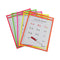 Reusable Dry Erase Pockets, 9 X 12, Assorted Neon Colors, 10/pack