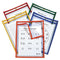 Reusable Dry Erase Pockets, Easy Load, 9 X 12, Assorted Primary Colors, 25/pack