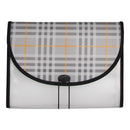 Plaid Design Expanding Files, 1.5" Expansion, 13 Sections, Cord/hook Closure, 1/6-cut Tabs, Letter Size, Gray Plaid