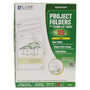 Specialty Project Folders, Letter Size, Clear, 25/box