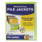 Write-on Poly File Jackets, Straight Tab, Letter Size, Assorted Colors, 10/pack