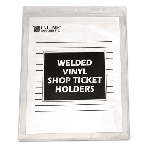 Clear Vinyl Shop Ticket Holders, Both Sides Clear, 15 Sheets, 8.5 X 11, 50/box