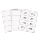 Laser Printer Name Badges, 3 3/8 X 2 1/3, White, 200/box