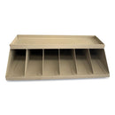 Coin Wrapper And Bill Strap Single-tier Rack, 6 Compartments, 10 X 8.5 X 3, Steel, Pebble Beige