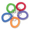 Wrist Key Coil Key Organizers, Blue/green/orange/purple/red, 10/pack