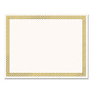 Foil Border Certificates, 8.5 X 11, Ivory/gold With Braided Gold Border, 12/pack