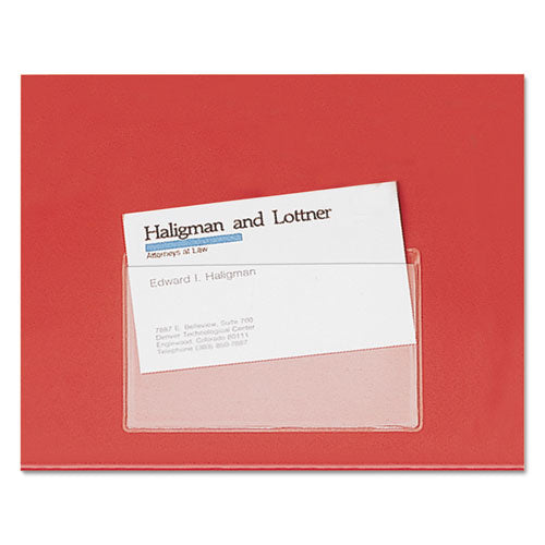 Hold It Poly Business Card Pocket, Top Load, 3.75 X 2.38, Clear, 10/pack