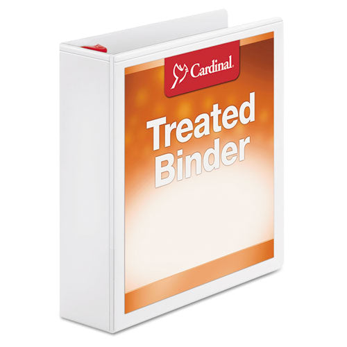 Treated Clearvue Locking Slant-d Ring Binder, 3 Rings, 2" Capacity, 11 X 8.5, White