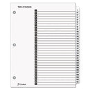 Onestep Printable Table Of Contents And Dividers, 31-tab, 1 To 31, 11 X 8.5, White, White Tabs, 1 Set