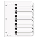 Onestep Printable Table Of Contents And Dividers, 12-tab, Jan. To Dec., 11 X 8.5, White, White Tabs, 1 Set