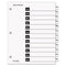 Onestep Printable Table Of Contents And Dividers, 12-tab, Jan. To Dec., 11 X 8.5, White, White Tabs, 1 Set