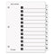 Onestep Printable Table Of Contents And Dividers, 12-tab, 1 To 12, 11 X 8.5, White, White Tabs, 1 Set