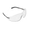 Blackjack Wraparound Safety Glasses, Chrome Plastic Frame, Clear Lens, 12/box