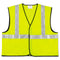 Class 2 Safety Vest, Polyester, 2x-large, Fluorescent Lime With Silver Stripe