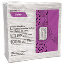 Select Dinner Napkins, 1-ply, White, 15.5 X 16, 250/pack, 12/carton