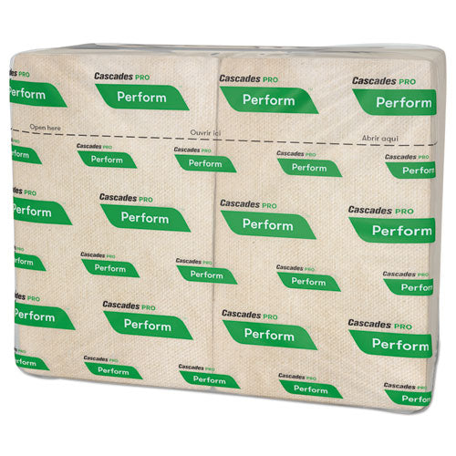 Perform Interfold Napkins, 1-ply, 6.5 X 4.25, Natural, 376/pack, 16 Packs/carton