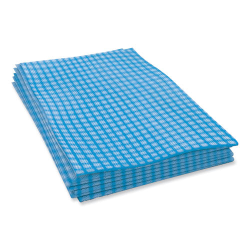 Tuff-job Foodservice Towels, 12 X 24, Blue/white, 200/carton