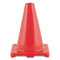 Hi-visibility Vinyl Cones, 6" Tall, Orange