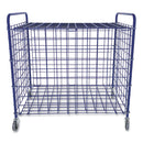 Lockable Ball Storage Cart, Fits Approximately 24 Balls, Metal, 37" X 22" X 20", Blue