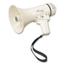 Megaphone, 4 W To 8 W, 400 Yds Range, White