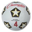 Rubber Sports Ball, For Soccer, No. 4 Size, White/black