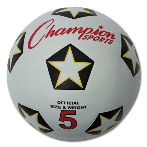 Rubber Sports Ball, For Soccer, No. 5 Size, White/black