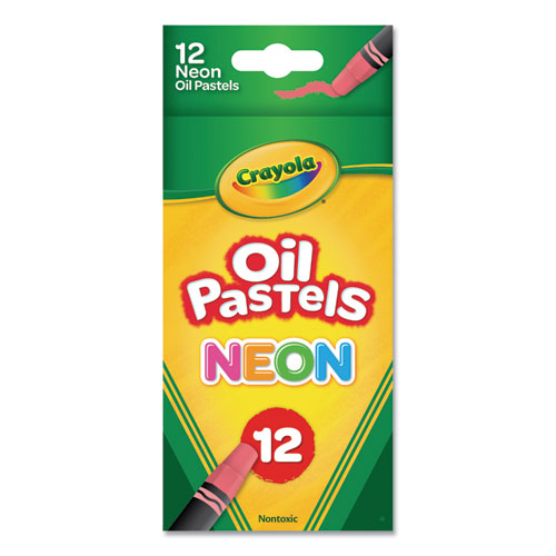 Neon Oil Pastels, 12 Assorted Colors, 12/pack