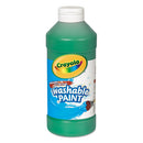 Washable Paint, Green, 16 Oz Bottle