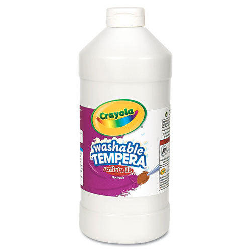 Artista Ii Washable Tempera Paint, White, 32 Oz Bottle