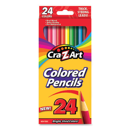 Colored Pencils, 24 Assorted Lead/barrel Colors, 24/pack