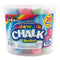 Washable Sidewalk Jumbo Chalk In Storage Bucket With Lid And Handle, 12.63", 20 Assorted Colors