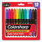 Colorsharp Permanent Markers, Fine Bullet Tip, Assorted Colors, 12/set