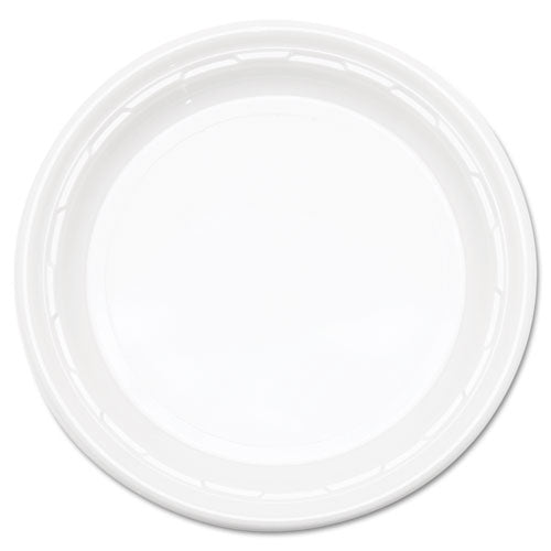 Famous Service Impact Plastic Dinnerware, Plate, 10.25" Dia, White, 500/carton