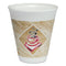 Cafe G Foam Hot/cold Cups, 12 Oz, Brown/red/white, 20/pack